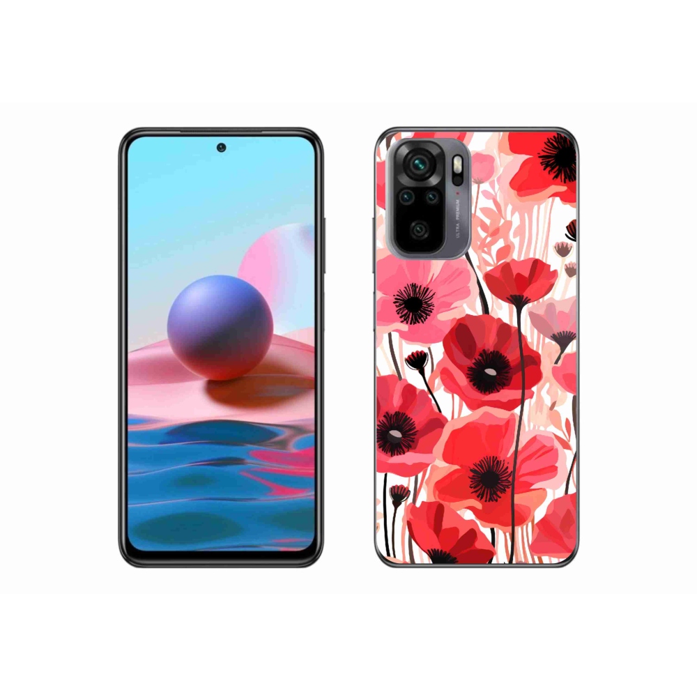 Gél borítás mmCase a Xiaomi Redmi Note 10 4G-hez - mákos 1