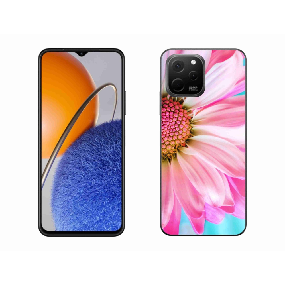 Gél borító mmCase a Huawei Nova Y61 készülékhez - rózsaszín virág