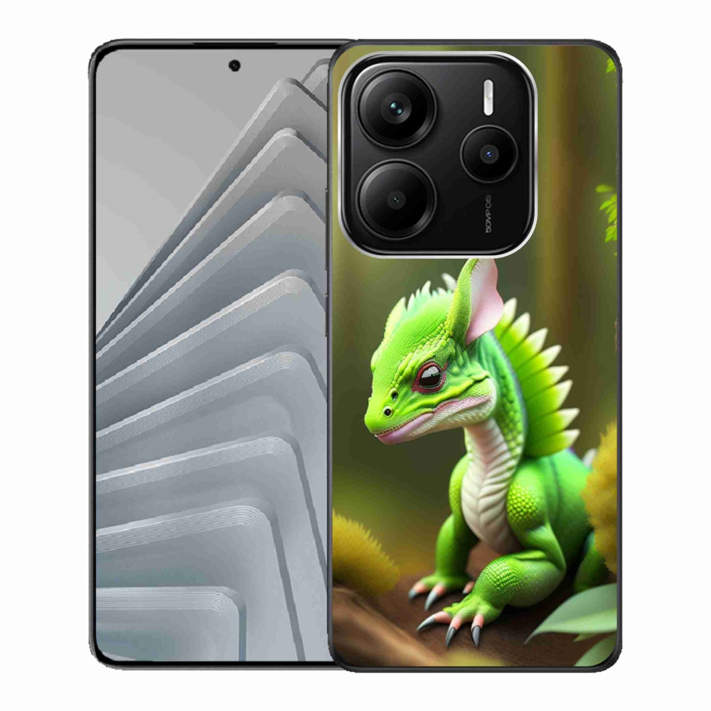 Gél borítás mmCase a Xiaomi Redmi Note 14 5G számára - zöld sárkány