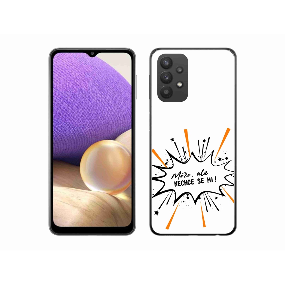 Gél borító mmCase Samsung Galaxy A32 5G - vicces szöveg 11 fehér háttér