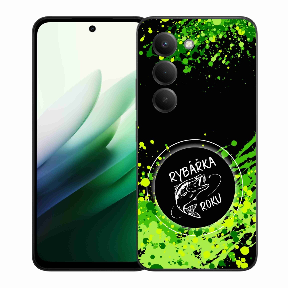 Gél borító mmCase a Xiaomi Redmi 15 5G-hez - az év horgásza fekete háttérrel