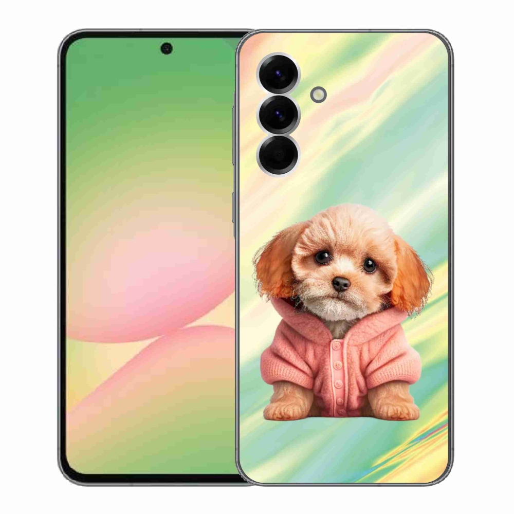 Gél borítás mmCase Samsung Galaxy A56 5G - pulóveres kölyökkutyákhoz