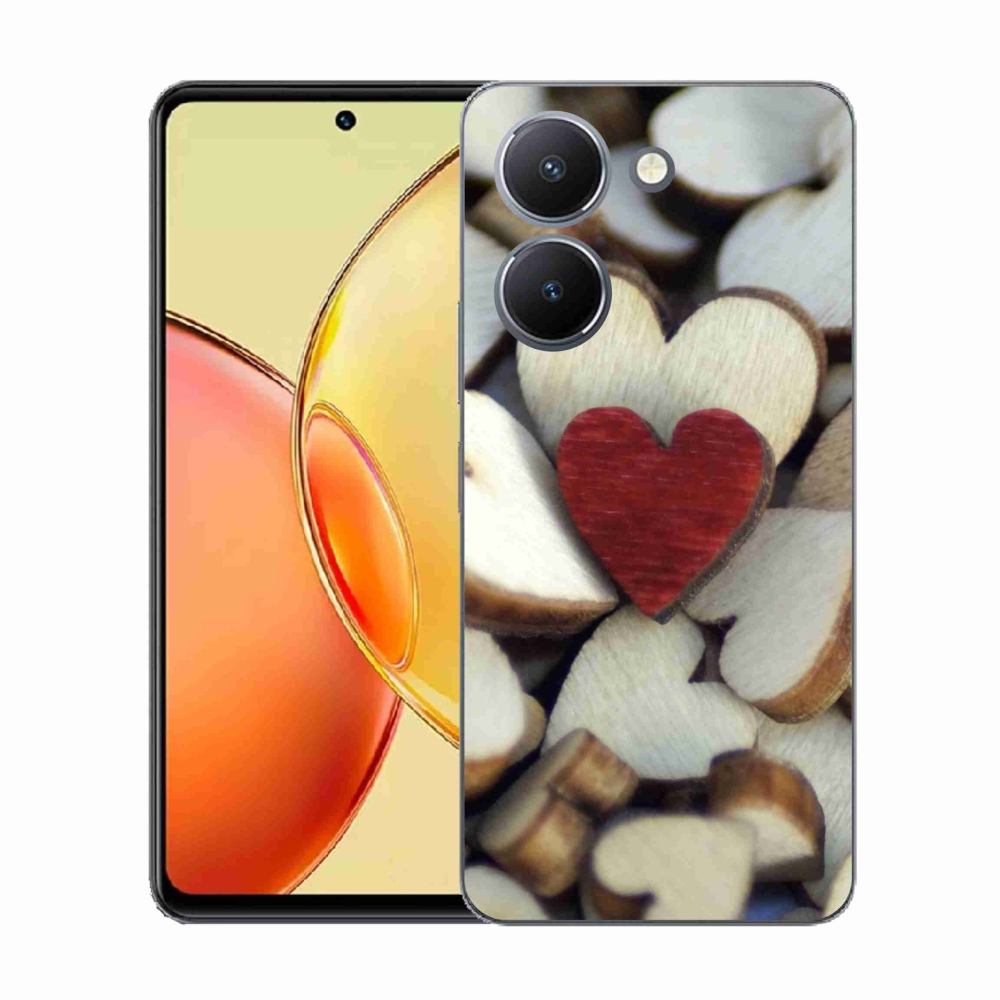 Gél borítás mmCase a Vivo Y36-hoz - gravírozott piros szív