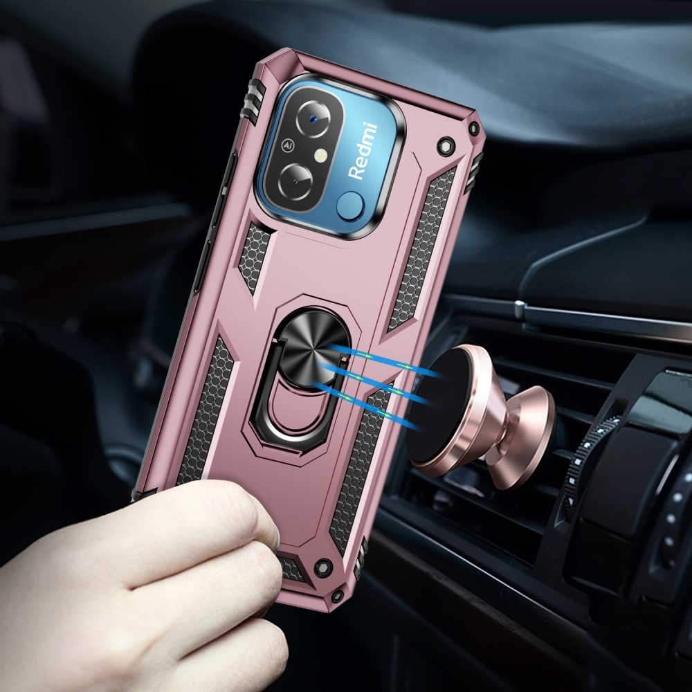 Gyűrűálló borítás Xiaomi Redmi 12C-hez - rózsaarany