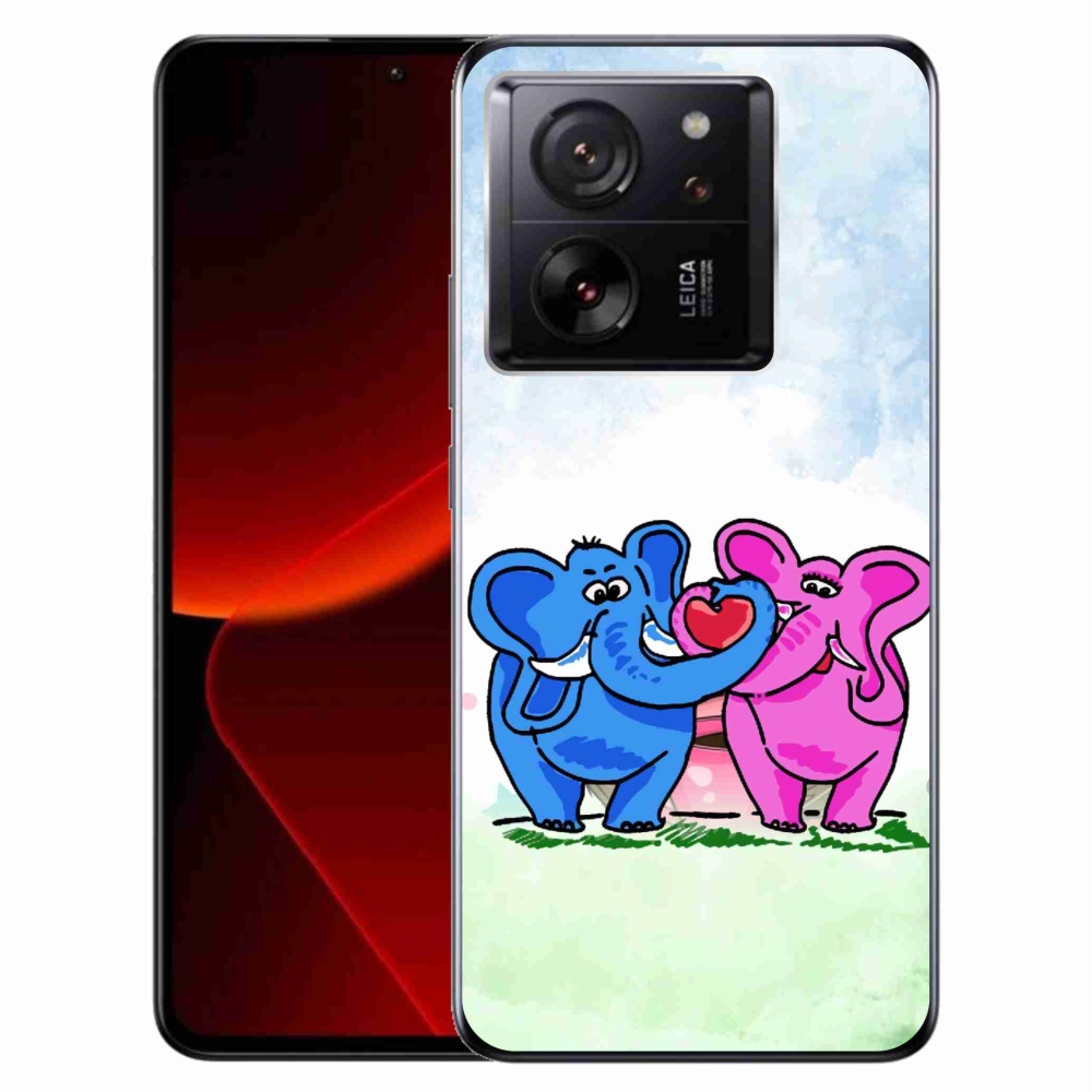 Gél borítás mmCase a Xiaomi 13T/13T Pro számára - szerelmes elefántok