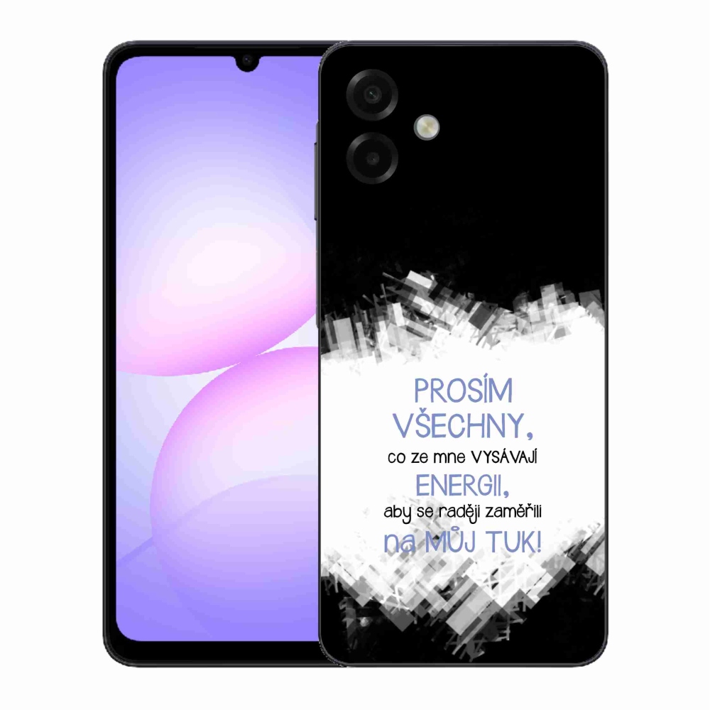 Gél borító mmCase Samsung Galaxy A07 4G - vicces szöveg 1 kék