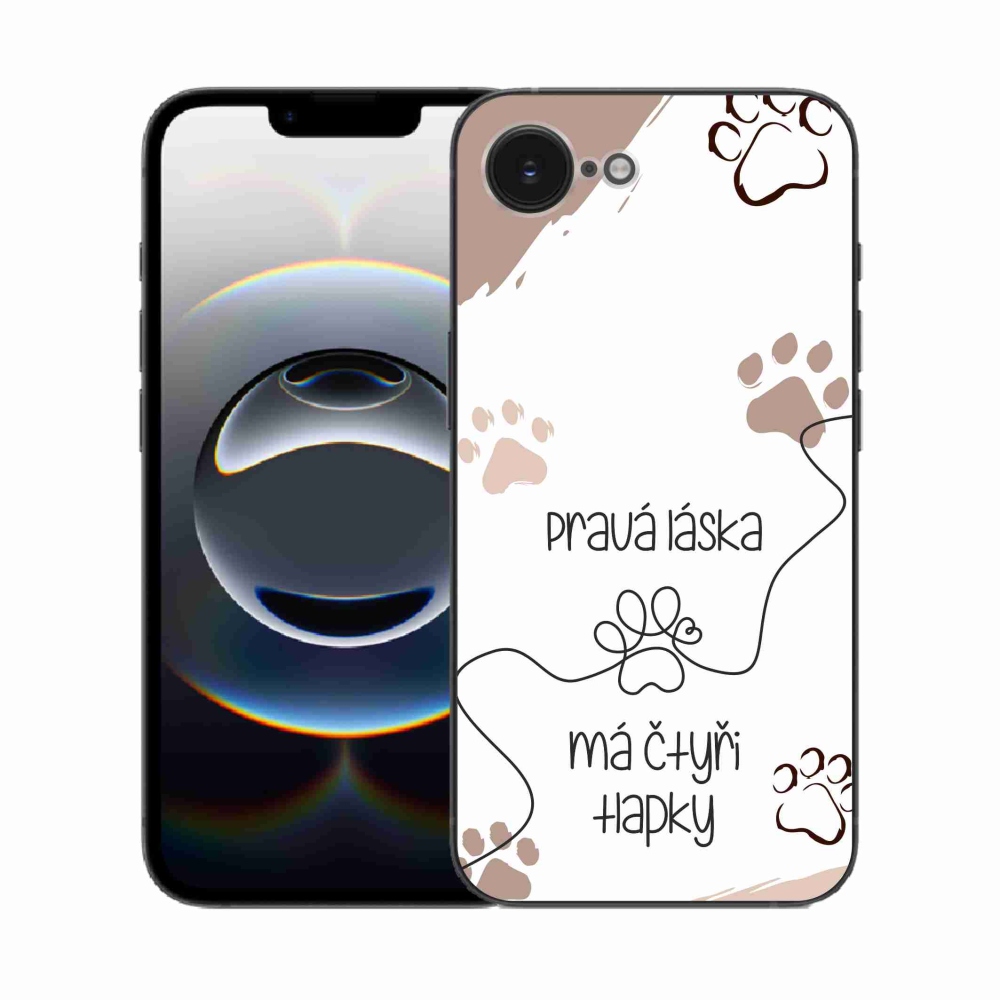 Gél borítás mmCase iPhone 16e készülékhez - kutyamotívum 1 fehér háttér