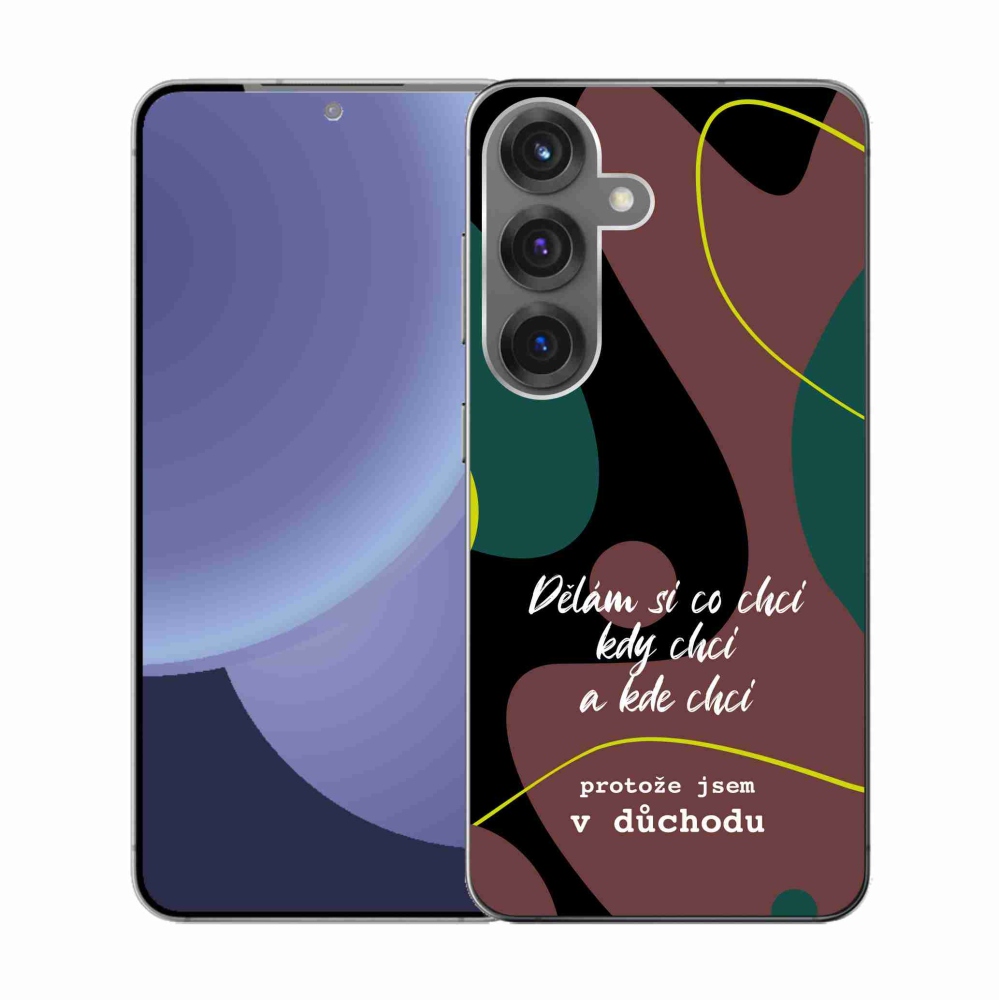 Gél borító mmCase Samsung Galaxy S25 készülékhez - vicces szöveg 10 fekete háttér