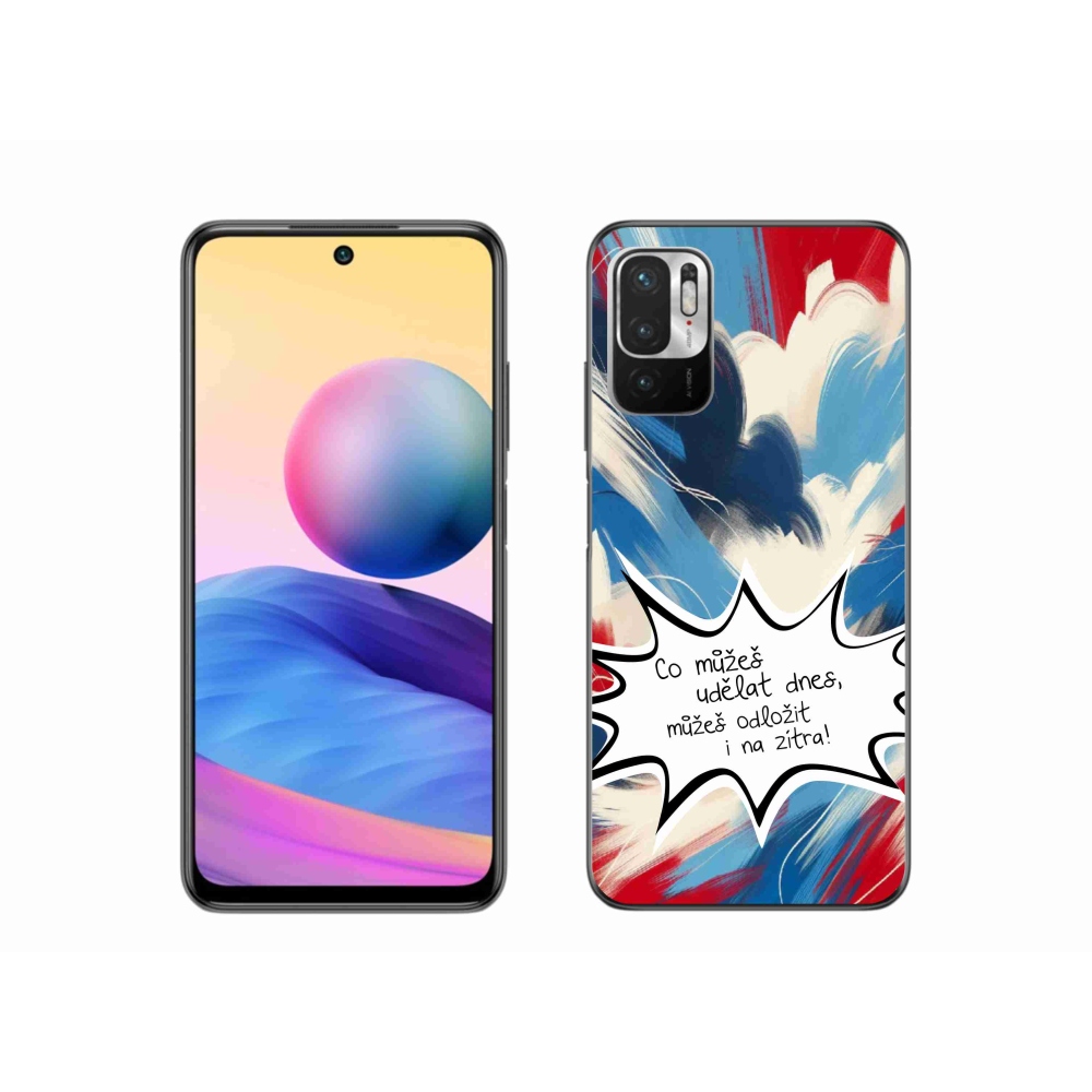 Gél borító mmCase a Xiaomi Poco M3 Pro/5G készülékhez - vicces szöveg 9 fehér háttér