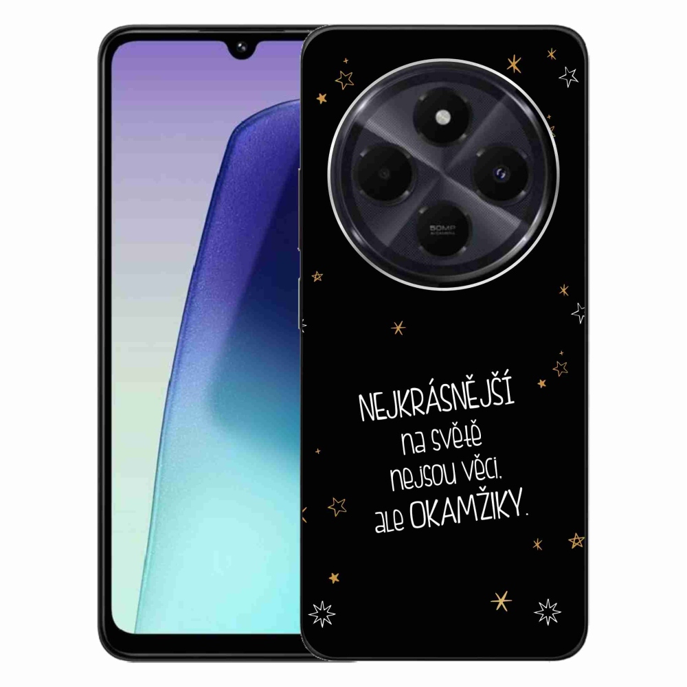 Gél borítás mmCase a Xiaomi Redmi 14C/Poco C75-hez - idézem 4 fekete háttérrel