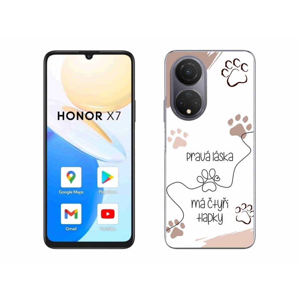 Gél borító mmCase a Honor X7 készülékhez - kutyamotívum 1 fehér háttér