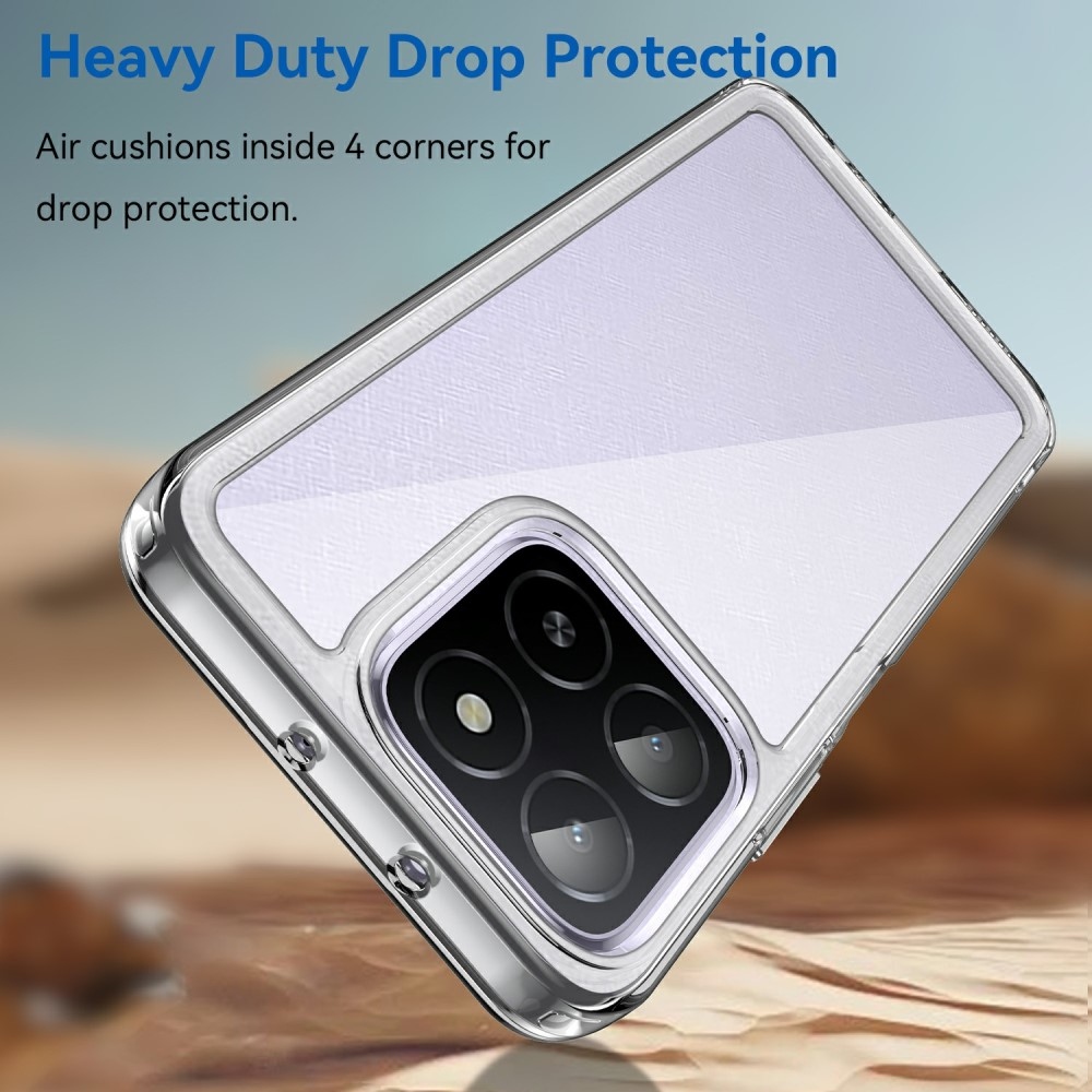 Gél tok fix hátlappal Honor X6b készülékhez - átlátszó