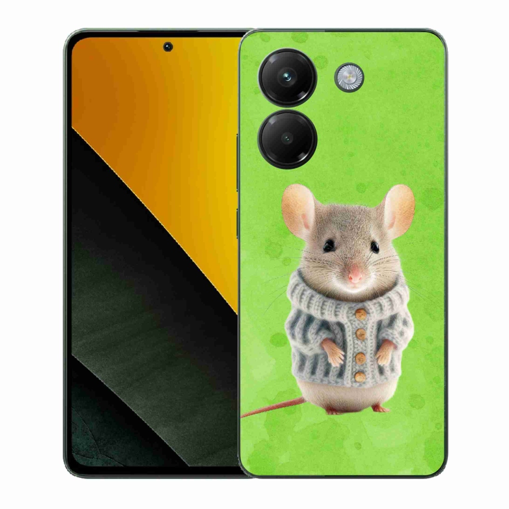 Gél borítás mmCase a Xiaomi Poco M7 Pro 5G-hez - egér pulóverben