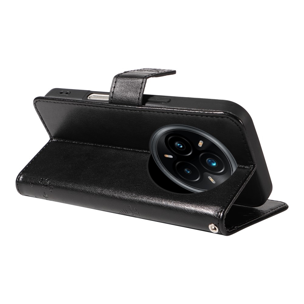 Fák könyvtáska a Realme 14 Pro+ 5G számára - fekete