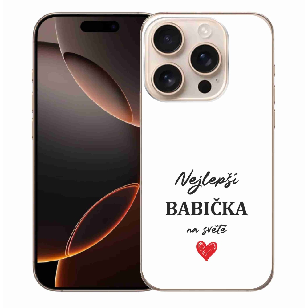 Gél borítás mmCase iPhone 16 Pro Max készülékhez - Best Grandma 1 Fehér háttér