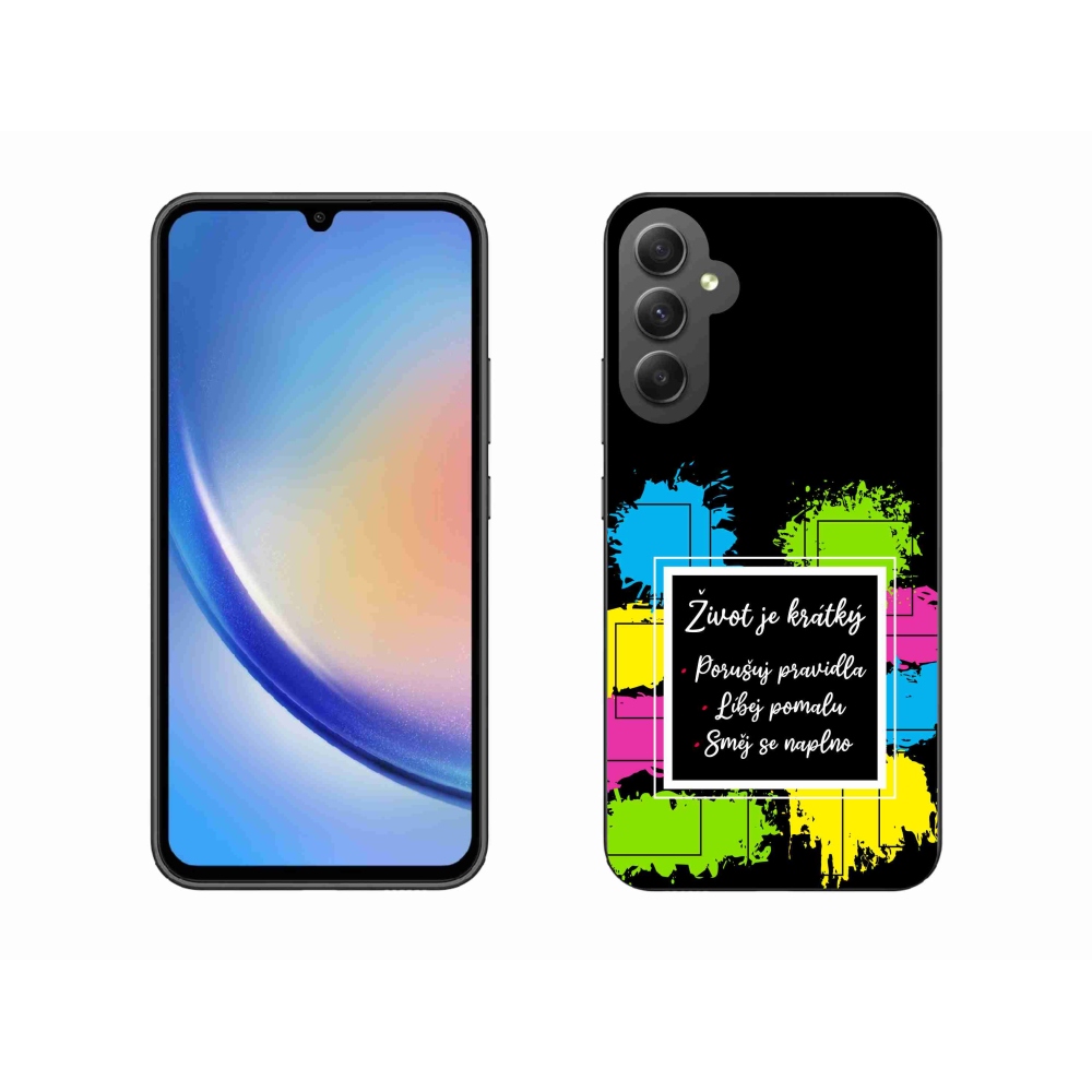 Gél borítás mmCase Samsung Galaxy A34 5G - idézet 5 fekete háttér