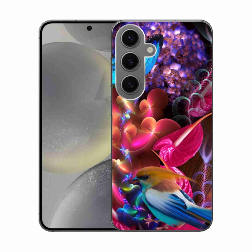 Gél védőhuzat mmCase Samsung Galaxy S24 készülékhez - színes virágok