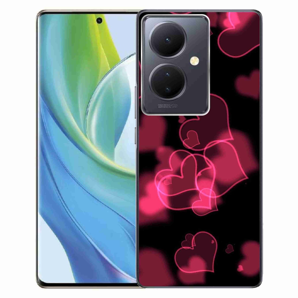 Gél borítás mmCase a Vivo V29 Lite 5G-hez - piros szívek
