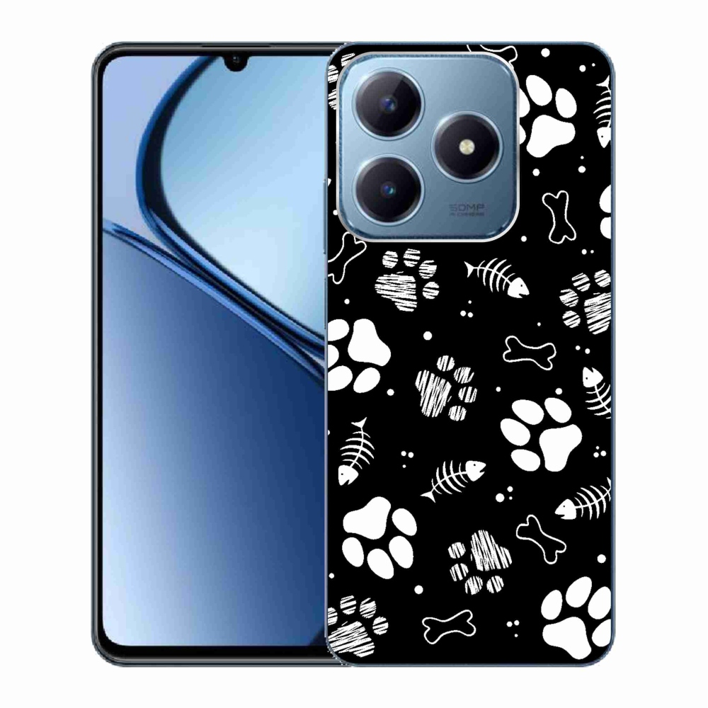 Gél borítás mmCase a Realme C63 készülékhez - kutyamancsok