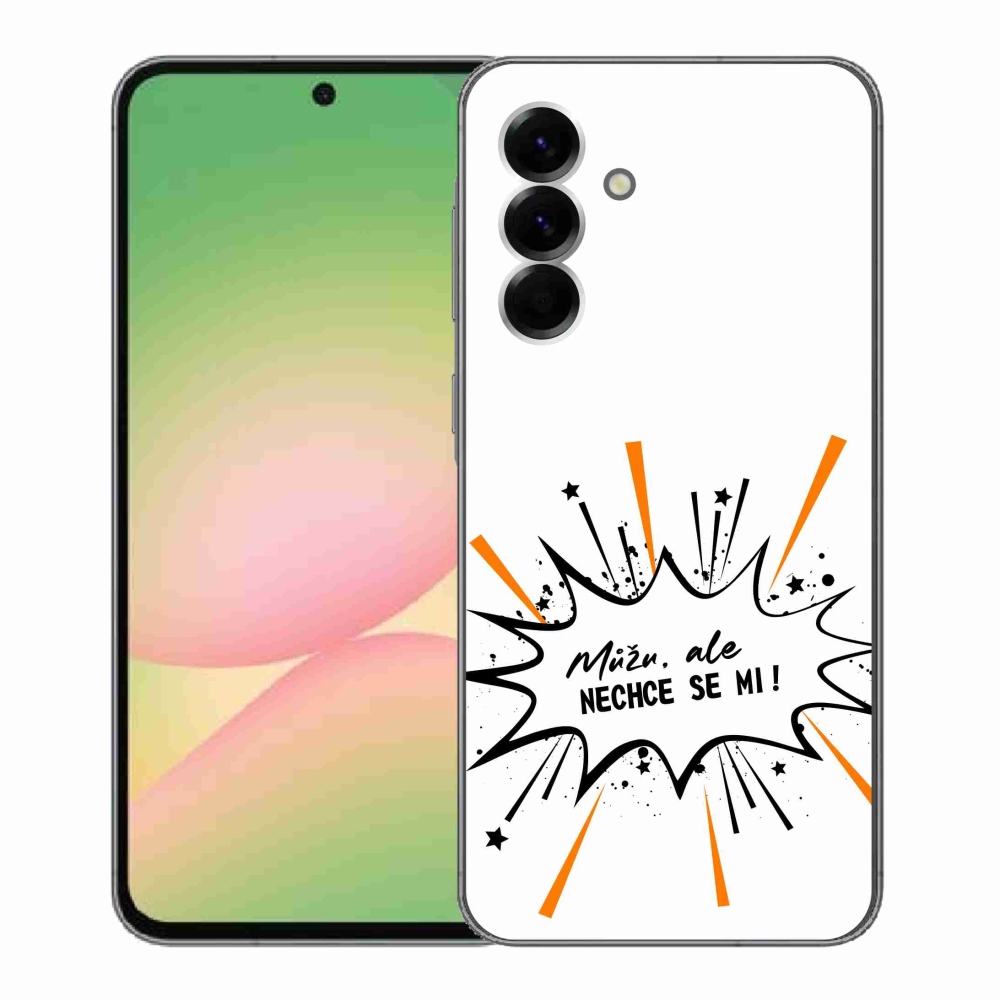 Gél borító mmCase Samsung Galaxy A56 5G - vicces szöveg 11 fehér háttér