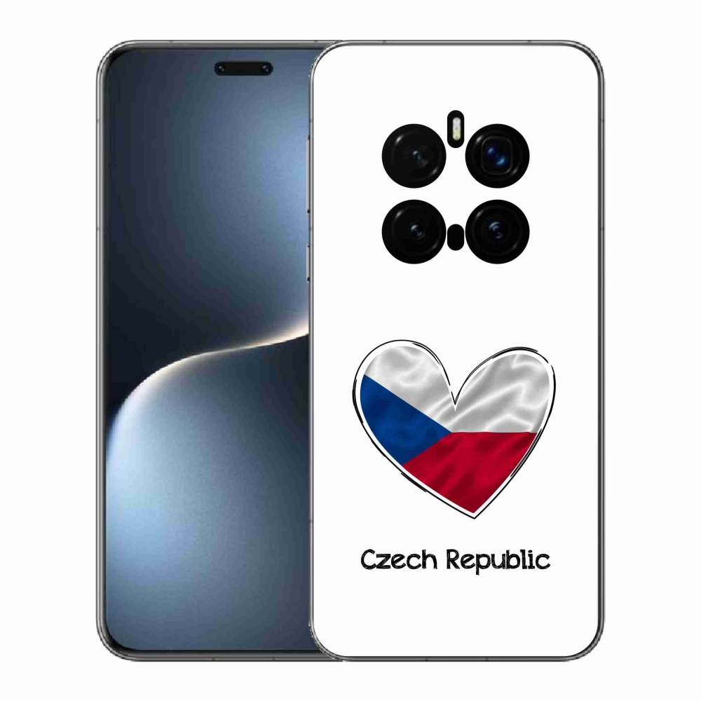 Gél borító mmCase a Honor Magic 7 Pro 5G számára - Szív zászló fehér háttér