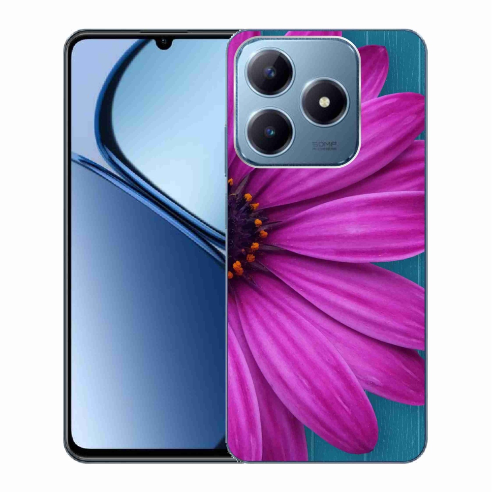 Gél tok mmCase a Realme C63 készülékhez - lila százszorszép