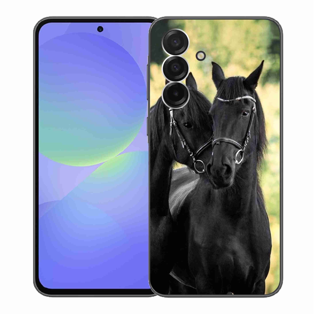 Zselés borítás mmCase Samsung Galaxy A36 5G - két fekete ló