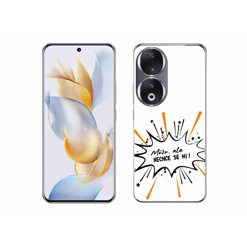 Zselés borító mmCase a Honor 90 készülékhez - vicces szöveg 11 fehér háttér