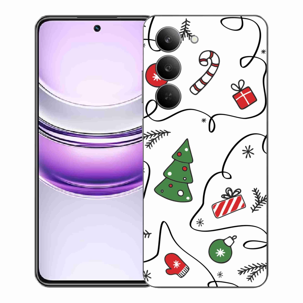 Gél borító mmCase a Realme 14x 5G készülékhez - karácsonyi motívumok