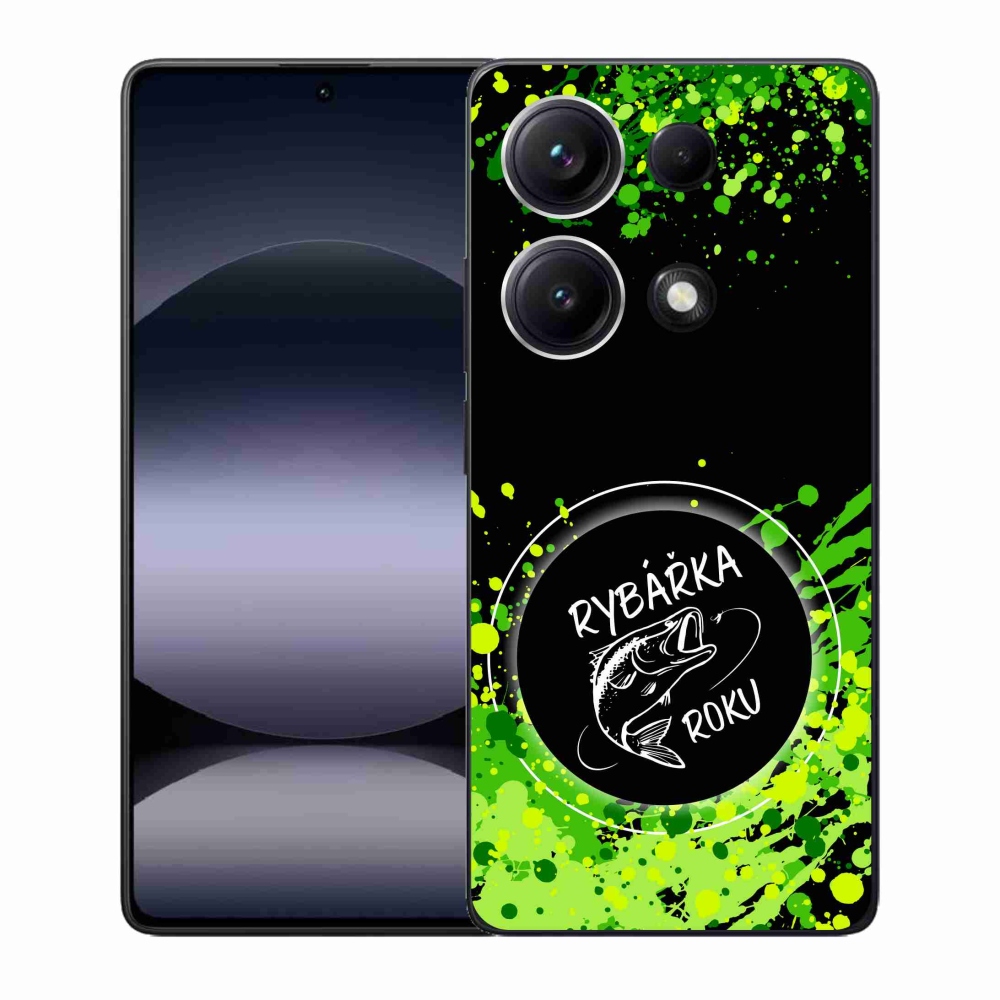 Gél borító mmCase a Xiaomi Redmi Note 14S-hez - az év halászának fekete háttere