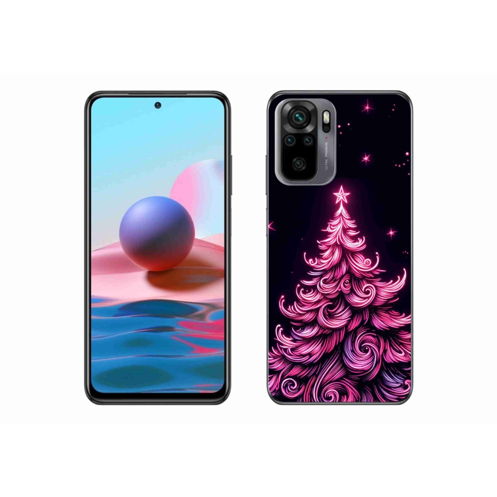 Gél borítás mmCase a Xiaomi Poco M5s készülékhez - neon karácsonyfa 2