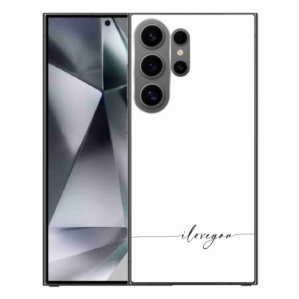Gél borítás mmCase Samsung Galaxy S24 Ultra - I love you fehér háttérrel