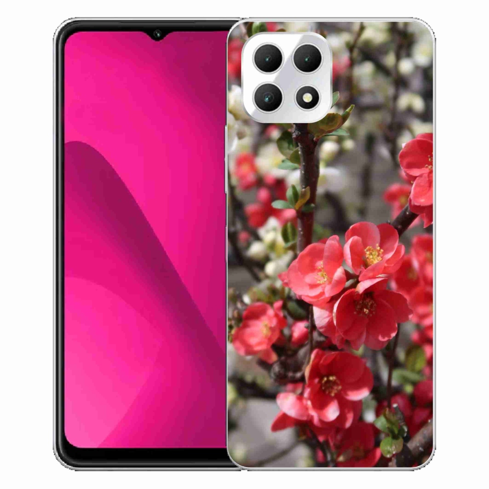 Zselés borítás mmCase a T-Mobile T Phone 2 készülékhez - piros virágok