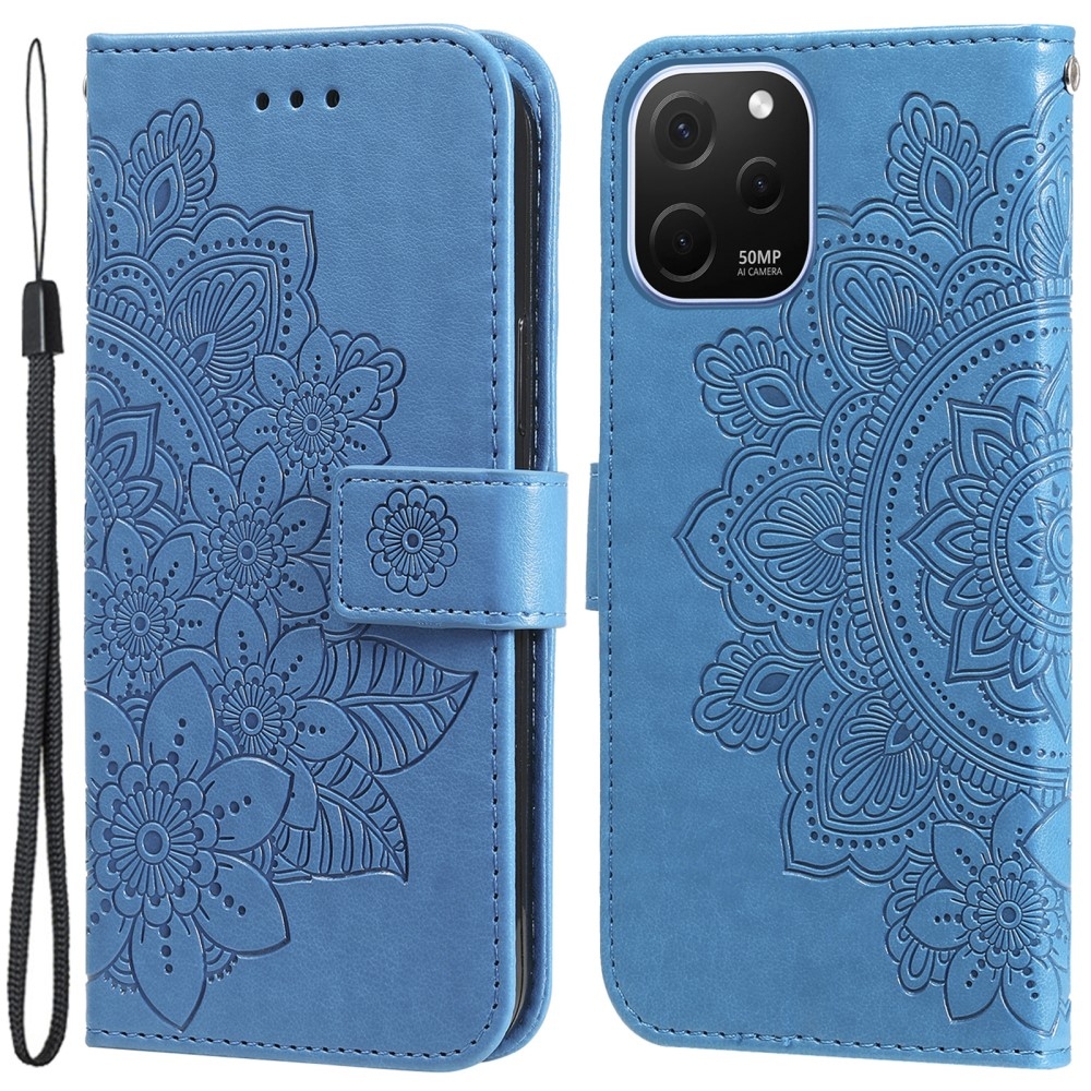 Mandala könyvtáska Huawei Nova Y61-hez - kék