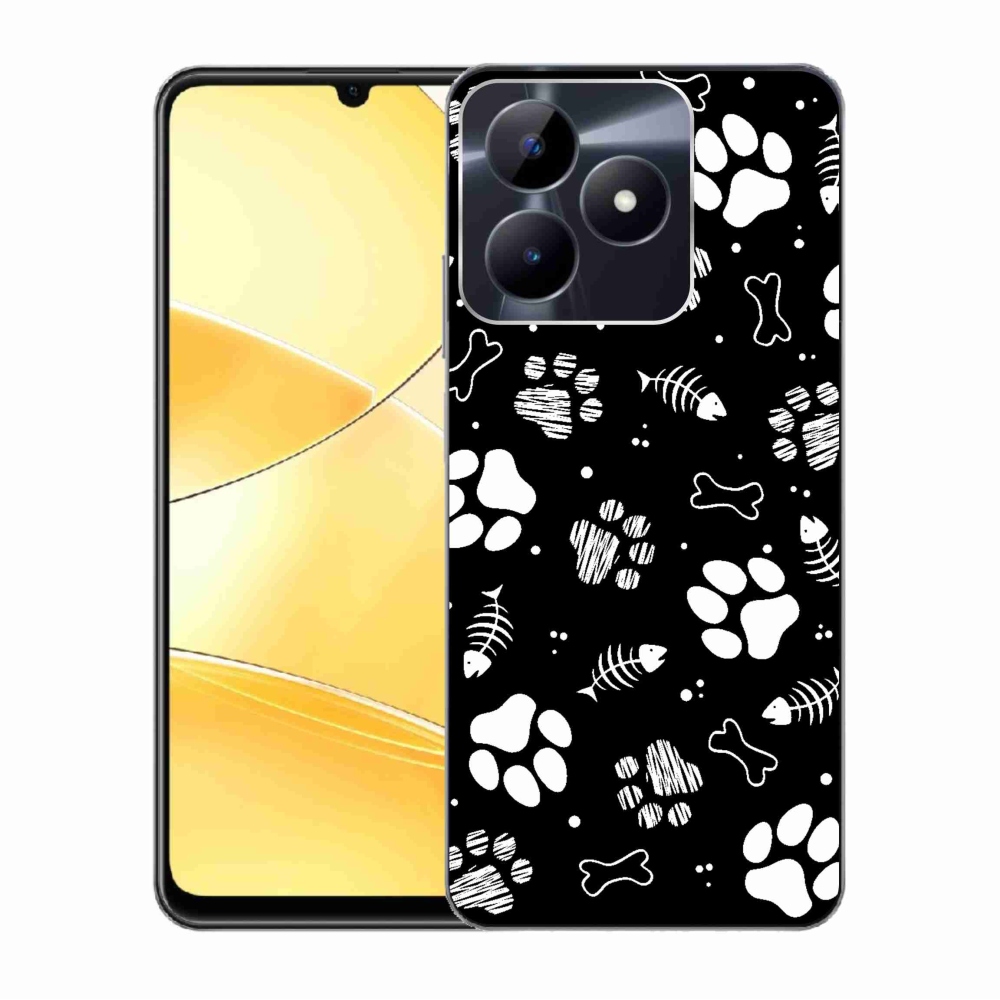 Gél borítás mmCase a Realme C51/C53 készülékhez - kutyamancsok