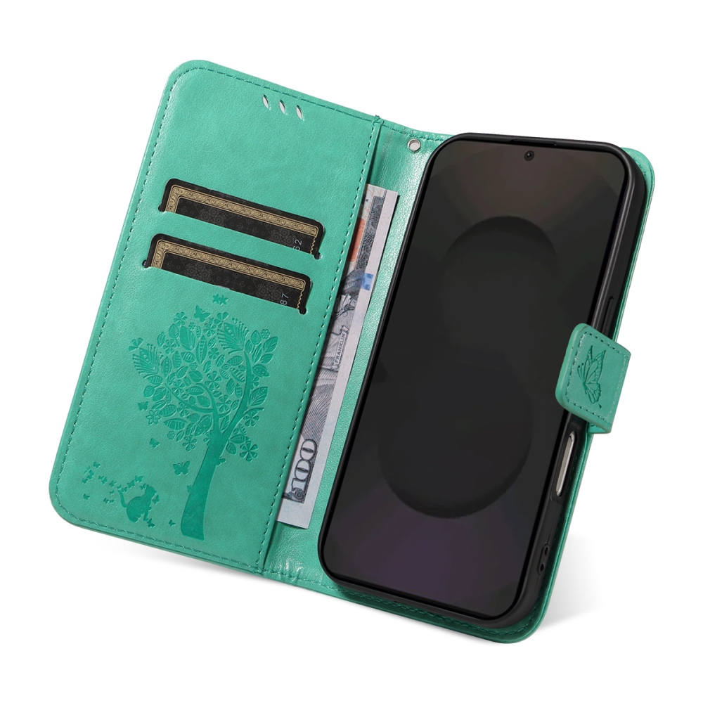 Fák könyve tok Samsung Galaxy S25 FE készülékhez - kékeszöld színű