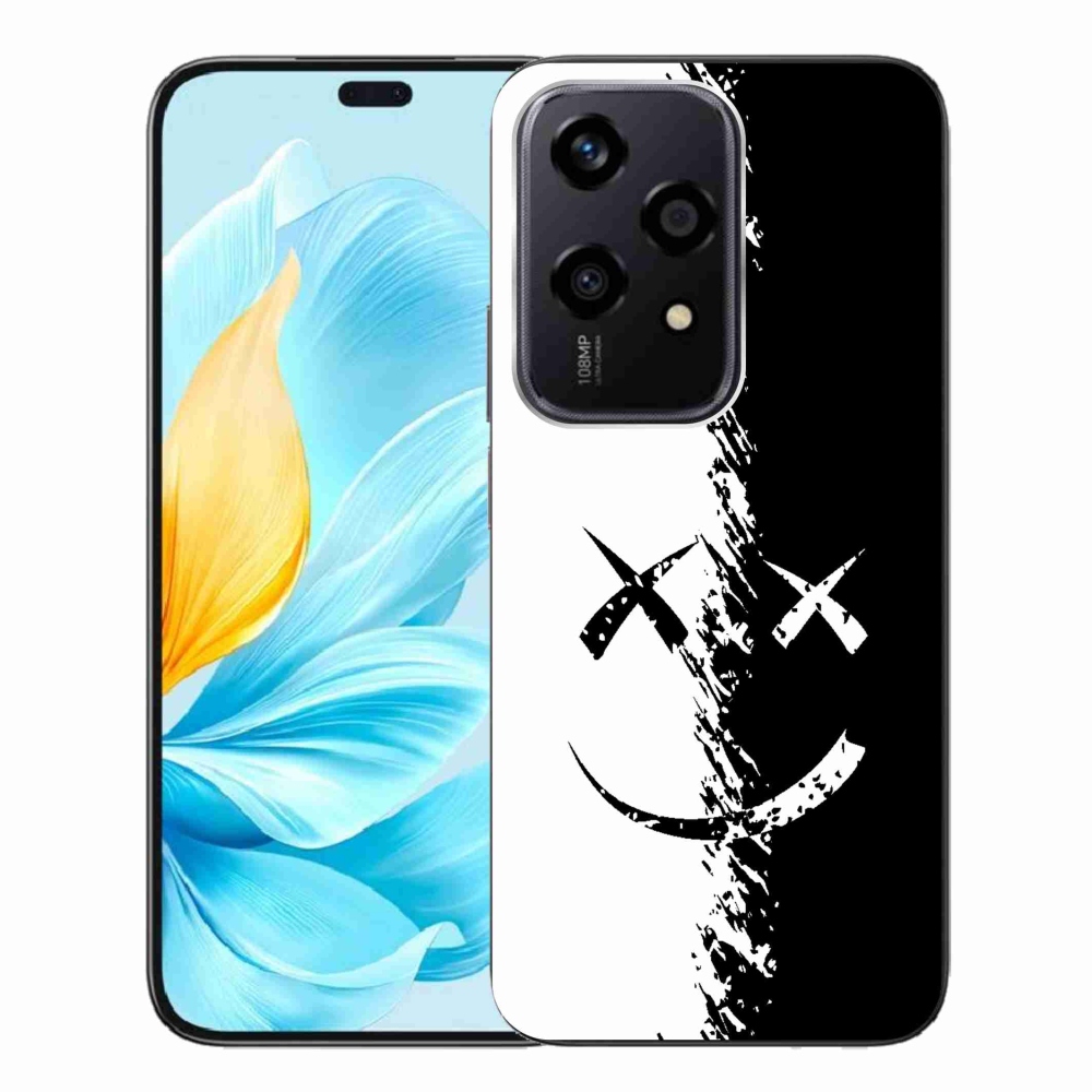 Zselés borító mmCase a Honor 200 Lite 5G készülékhez - fekete-fehér mosolygó
