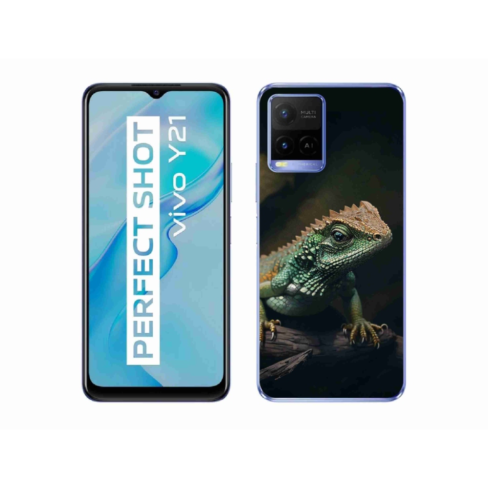 Gél borítás mmCase a Vivo Y21/Y21s/Y33s készülékhez - gyík