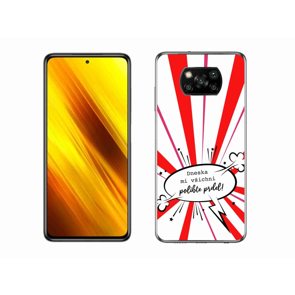 Gél borító mmCase a Xiaomi Poco X3 Pro készülékhez - vicces szöveg 15 fehér háttér