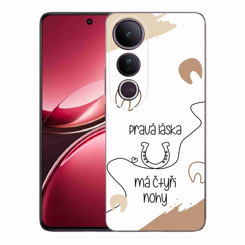 Gél borító mmCase a Vivo V50 Lite 4G/5G készülékhez - ló motívum fehér háttérrel