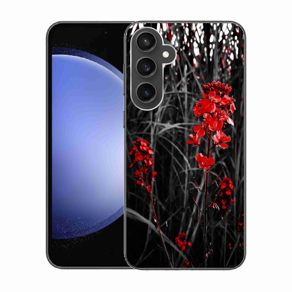 Zselés borítás mmCase Samsung Galaxy S23 FE - piros növényhez