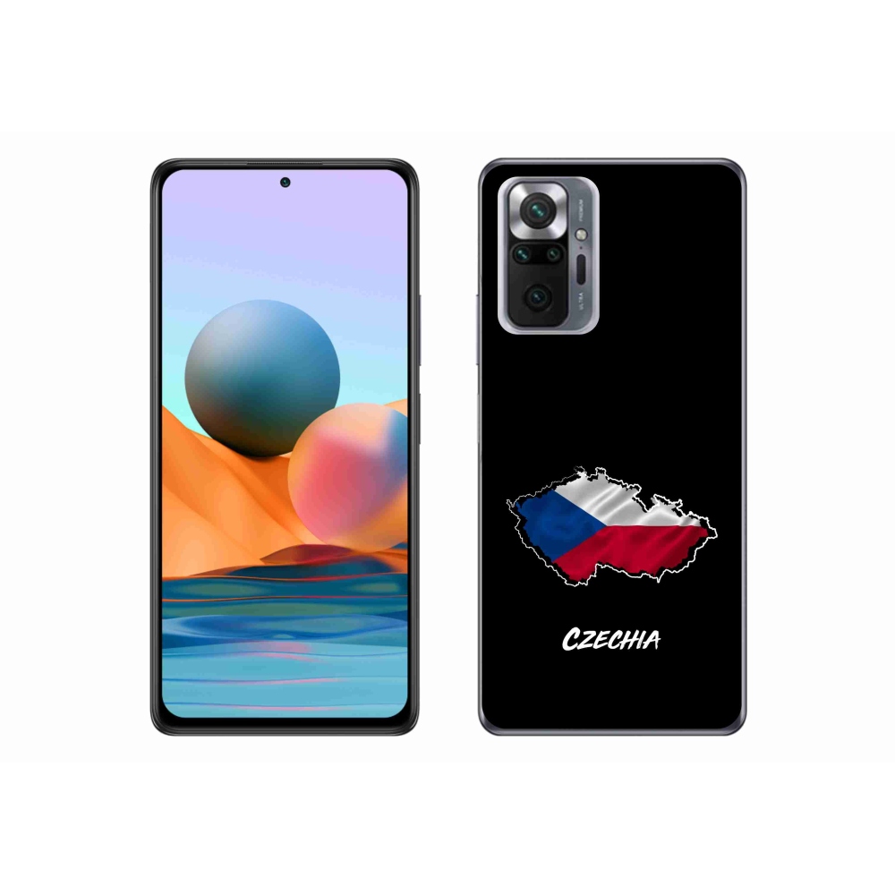Gél borítás mmCase a Xiaomi Redmi Note 10 Pro - Csehország fekete háttérrel