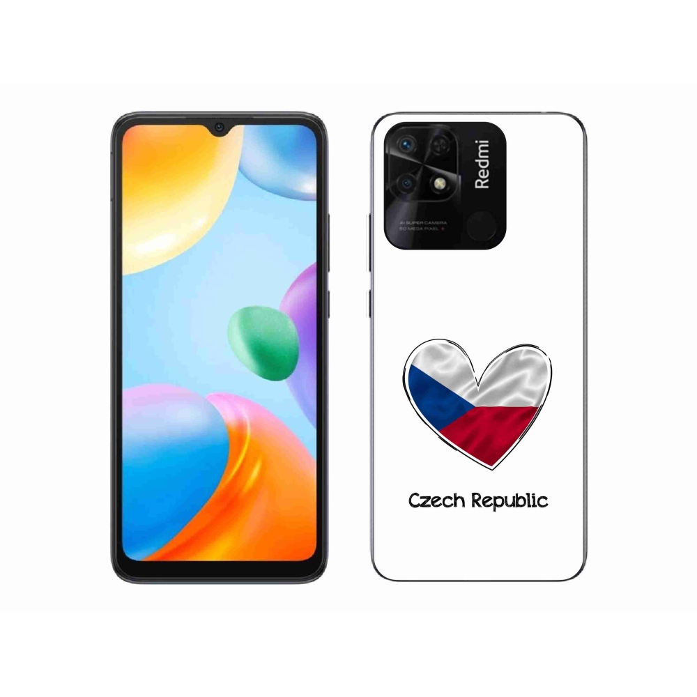 Gél borító mmCase a Xiaomi Redmi 10C - zászló szív fehér háttérrel