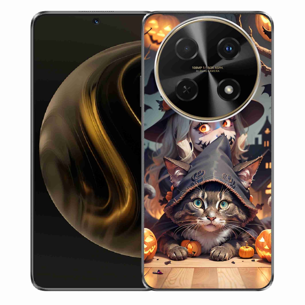 Gél borítás mmCase a Huawei Nova 12i készülékhez - boszorkány macskával