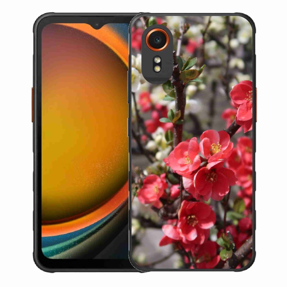 Gél borítás mmCase Samsung Galaxy Xcover 7 - piros virágok
