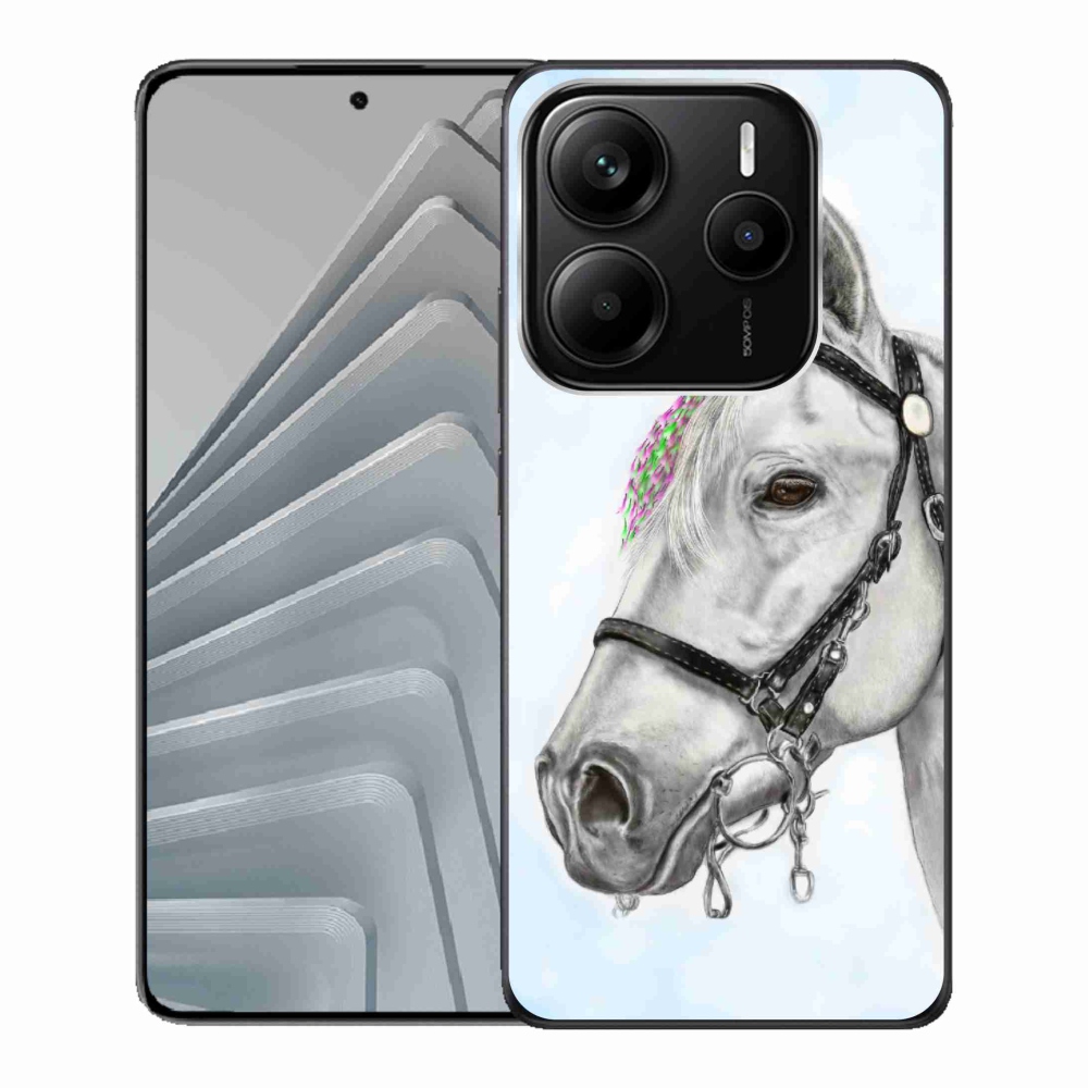 Gél borítás mmCase a Xiaomi Redmi Note 14 5G - fehér ló 1