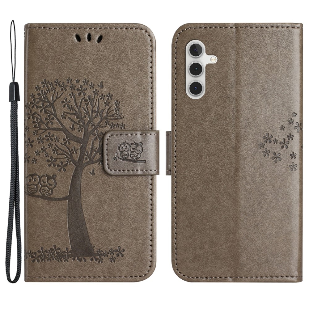 Fás könyv tok Samsung Galaxy S23 FE készülékhez - szürke