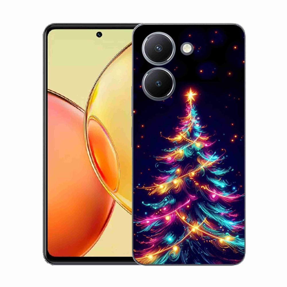 Gél borítás mmCase a Vivo Y36-hoz - neon karácsonyfa
