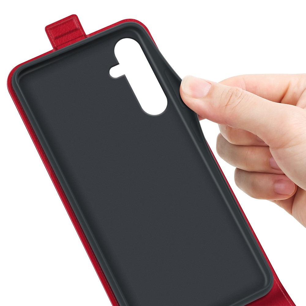 Függőleges könyvtáska Samsung Galaxy A16 4G/5G készülékhez - piros színű