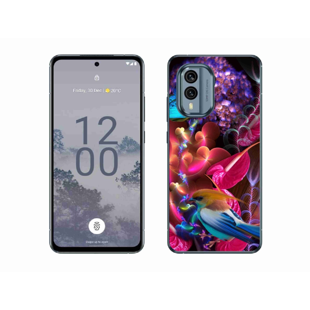 Zselés borítás mmCase a Nokia X30 5G készülékhez - színes virágok